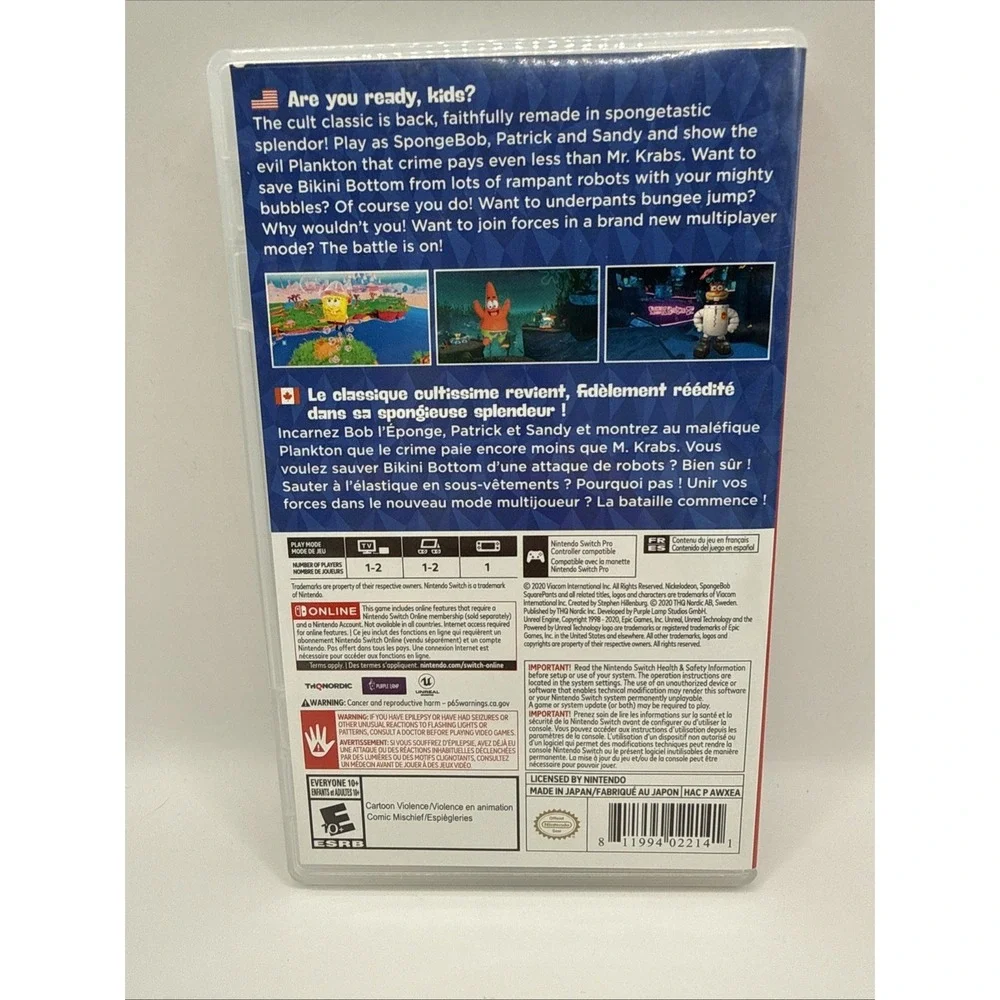 SpongeBob SquarePants: Battle for Bikini Bottom – Rehydrated | Used – Great Cond